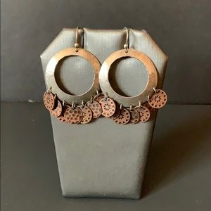 Sterling silver and copper earrings